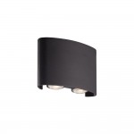 Shadows - Black LED Up & Down Wall Lamp IP44