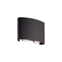 Shadows - Black LED Up & Down Wall Lamp IP44