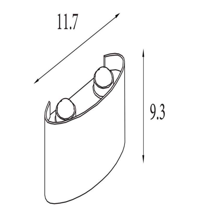 Searchlight-1224-4BK - Shadows - Black LED Up & Down Wall Lamp IP44