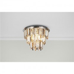 Clarissa - Crystal with Chrome 5 Light Ceiling Lamp