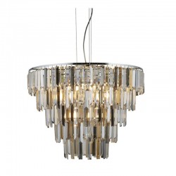 Clarissa - Crystal with Chrome 9 Light Chandelier