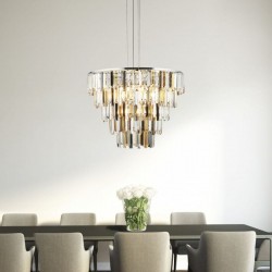 Clarissa - Crystal with Chrome 9 Light Chandelier