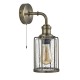 Searchlight-1261AB - Pipes - Antique Brass Wall Lamp with Seeded Glass
