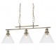 Searchlight-1277-3AB - Pyramid - Clear Glass with Antique Brass 3 Light over Island Fitting