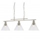 Kitchen Lights - Pyramid - Clear Glass with Satin Silver 3 Light over Island Fitting Searchlight-1277-3SS - Pyramid - Clear Glass with Satin Silver 3 Light over Island Fitting