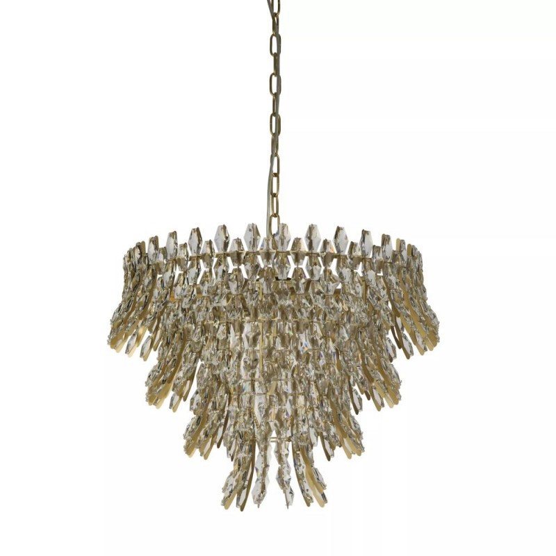Searchlight-13323-10GO - Monarch - Gold 10 Light Chandelier with Crystal