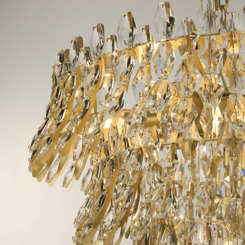 Searchlight-13323-10GO - Monarch - Gold 10 Light Chandelier with Crystal