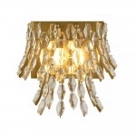 Monarch - Gold 2 Light Wall Lamp with Crystal