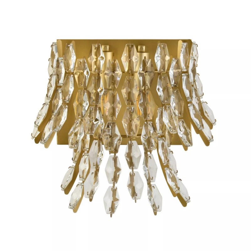 Searchlight-13323-2GO - Monarch - Gold 2 Light Wall Lamp with Crystal