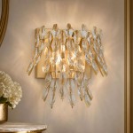 Monarch - Gold 2 Light Wall Lamp with Crystal