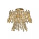 Searchlight-13323-3GO - Monarch - Gold 3 Light Semi Flush with Crystal