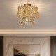 Searchlight-13323-3GO - Monarch - Gold 3 Light Semi Flush with Crystal