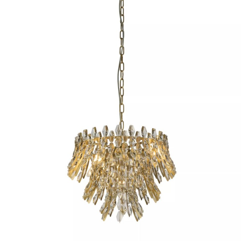 Searchlight-13323-5GO - Monarch - Gold 5 Light Chandelier with Crystal