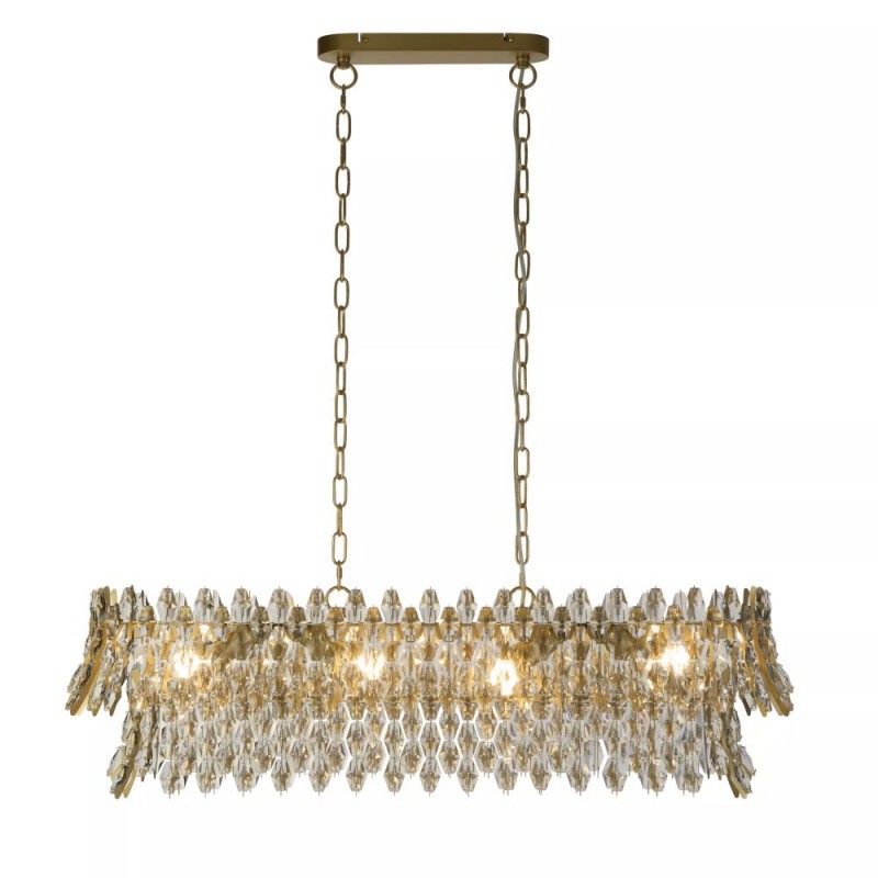 Searchlight-13323-8GO - Monarch - Gold 8 Light over Island Fitting with Crystal