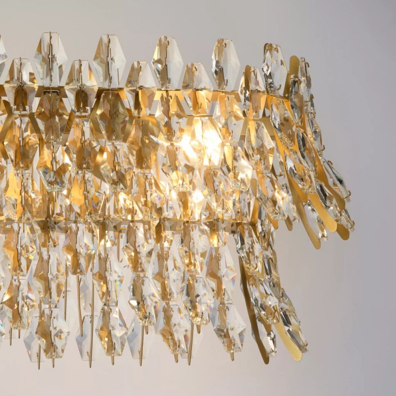 Searchlight-13323-8GO - Monarch - Gold 8 Light over Island Fitting with Crystal