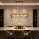 Searchlight-13323-8GO - Monarch - Gold 8 Light over Island Fitting with Crystal