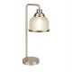 Searchlight-1351-1SS - Bistro II - Textured Clear Glass & Satin Silver Table Lamp