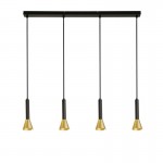 Signal - Black & Gold 4 Light over Island Fitting