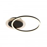 Contour - Matt Black 2 Light LED Flush