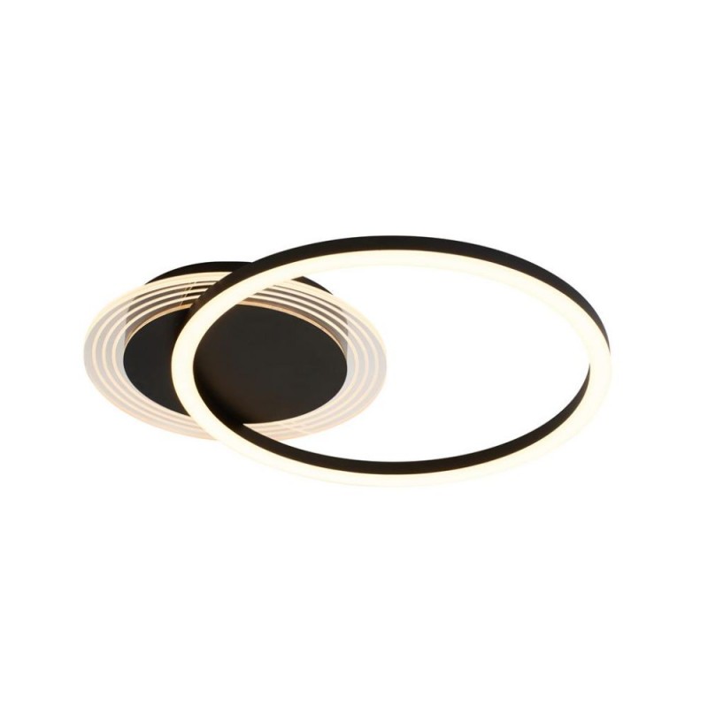 Searchlight-13650BK - Contour - Matt Black 2 Light LED Flush