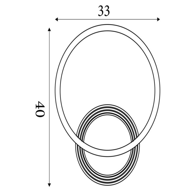 Searchlight-13650BK - Contour - Matt Black 2 Light LED Flush