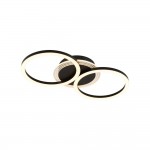 Contour - Matt Black 3 Light LED Flush