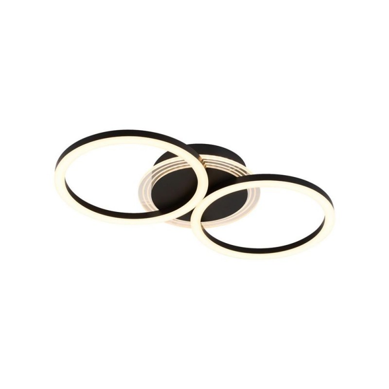 Searchlight-13651BK - Contour - Matt Black 3 Light LED Flush