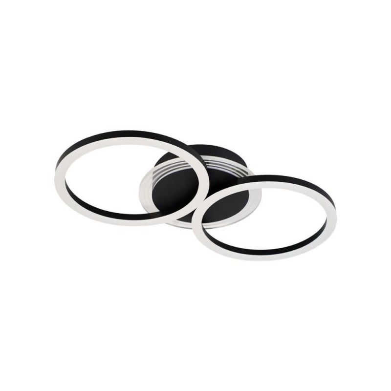 Searchlight-13651BK - Contour - Matt Black 3 Light LED Flush