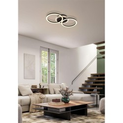 Contour - Matt Black 3 Light LED Flush