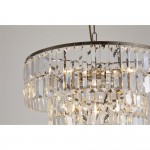 Empire - Antique Brass 5 Light Chandelier with Clear Crystal