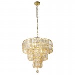 Empire - Satin Brass 5 Light Chandelier with Champagne Crystal Empire - Satin Brass 5 Light Chandelier with Champagne Crystal
