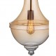 Ceiling Lights - Cairo - Amber Glass with Satin Bronze Single Pendant Searchlight-1458AM - Cairo - Amber Glass with Satin Bronze Single Pendant