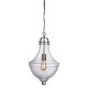 Searchlight-1458CL - Cairo - Clear Glass with Satin Silver Single Pendant