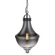 Ceiling Lights - Cairo - Smoky Glass with Pewter Single Pendant Searchlight-1458SM - Cairo - Smoky Glass with Pewter Single Pendant