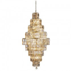 Empire - Satin Brass 13 Light Chandelier with Champagne Crystal Empire - Satin Brass 13 Light Chandelier with Champagne Crystal