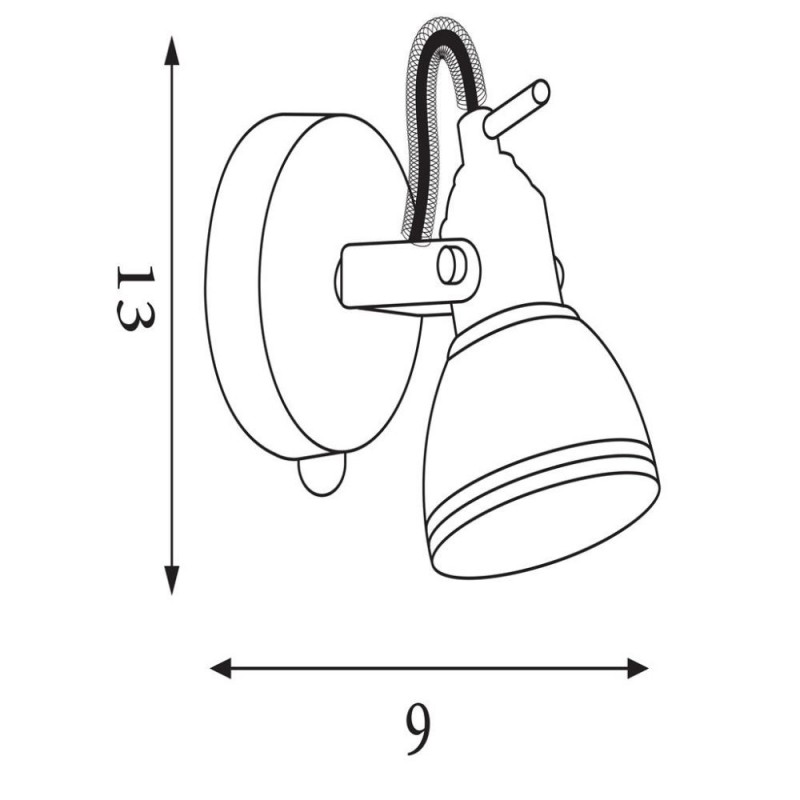 Searchlight-1541AB - Focus - Antique Brass Spotlight