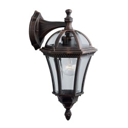 Capri - Outdoor Rustic Brown Downlighter Wall Lamp