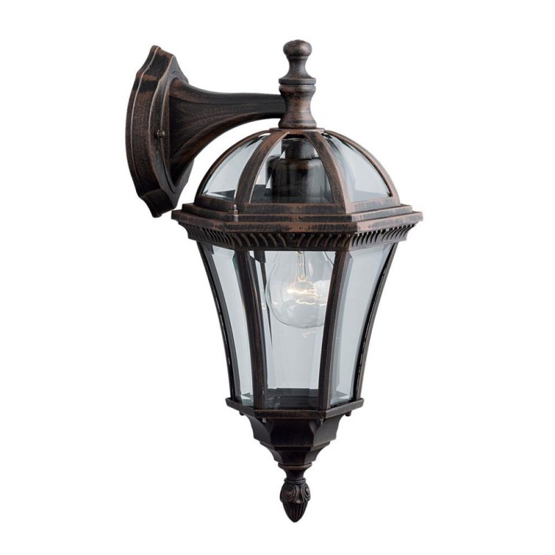 Searchlight-1563 - Capri - Outdoor Rustic Brown Downlighter Wall Lamp
