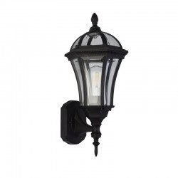 Capri - Outdoor Matt Black Uplighter Wall Lamp