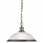 Bistro - Alabaster Glass & Antique Brass Pendant Bistro - Alabaster Glass & Antique Brass Pendant