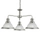 Ceiling Lights - Bistro - Alabaster Glass & Satin Silver 3 Light Centre Fitting Searchlight-1593-3SS - Bistro - Alabaster Glass & Satin Silver 3 Light Centre Fitting