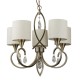 Searchlight-1605-5AB - Alberto - Antique Brass 5 Light Centre Fitting with Oatmeal Shades