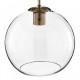 Searchlight-1621CL/AB - Balls - Antique Brass Globe Pendant ∅ 25 cm with Clear Glass