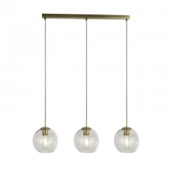 Balls - Clear Glass with Antique Brass 3 Light over Island Fitting Balls - Clear Glass with Antique Brass 3 Light over Island Fitting
