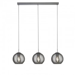 Balls - Smoked Mirrored Glass with Chrome 3 Light over Island Fitting