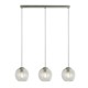 Searchlight-1623-3CL - Balls - Clear Glass with Polished Chrome 3 Light over Island Fitting
