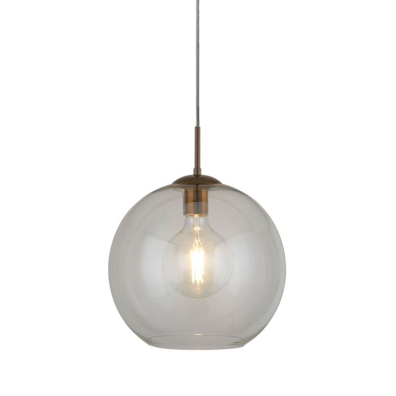 Searchlight-1623-3CL/AB - Balls - Clear Glass with Antique Brass 3 Light over Island Fitting