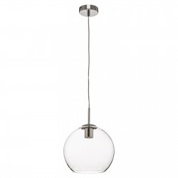Balls - Chrome Globe Pendant ∅ 30 cm with Clear Glass Balls - Chrome Globe Pendant ∅ 30 cm with Clear Glass