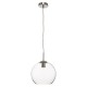 Searchlight-1632CL - Balls - Chrome Globe Pendant ∅ 30 cm with Clear Glass