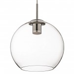 Balls - Chrome Globe Pendant ∅ 25 cm with Clear Glass Balls - Chrome Globe Pendant ∅ 25 cm with Clear Glass